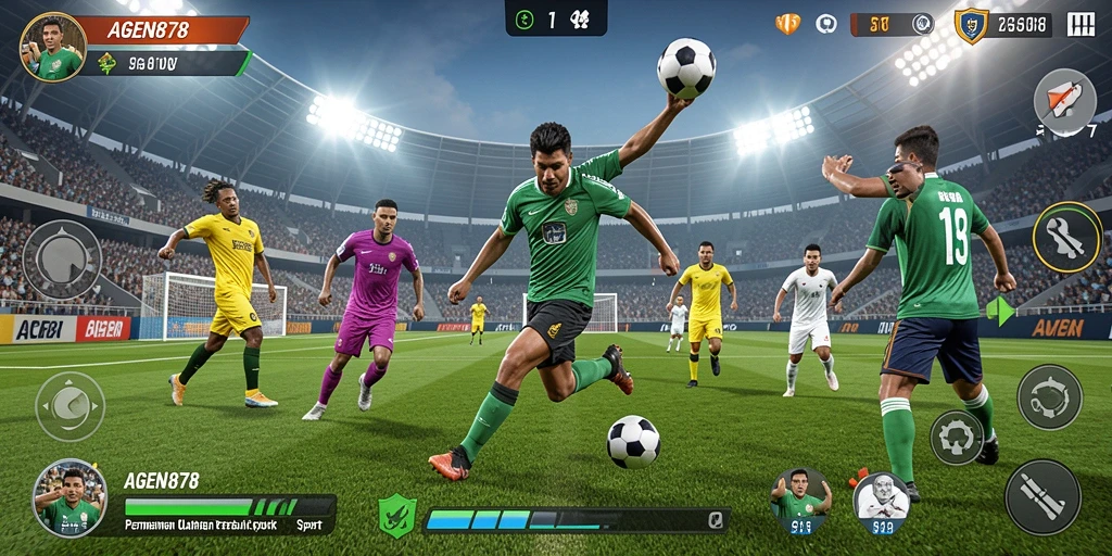 Tampilan gameplay AGEN878 saat menyuguhkan pertandingan olahraga.