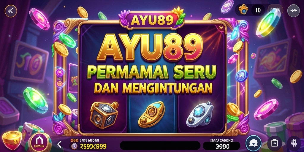 Menampilkan pengalaman gameplay Slot AYU89 yang mendebarkan.