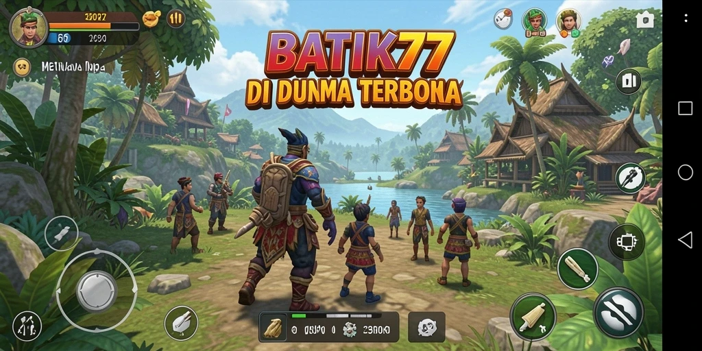 Screenshot gameplay BATIK77 dengan tampilan dunia terbuka yang menakjubkan.