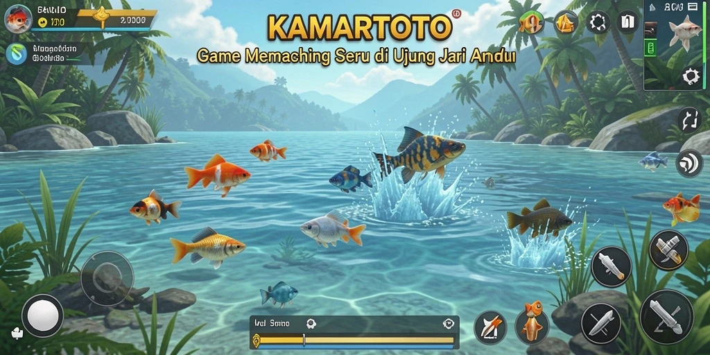 Tangkapan ikan menakjubkan dalam gameplay KAMARTOTO.